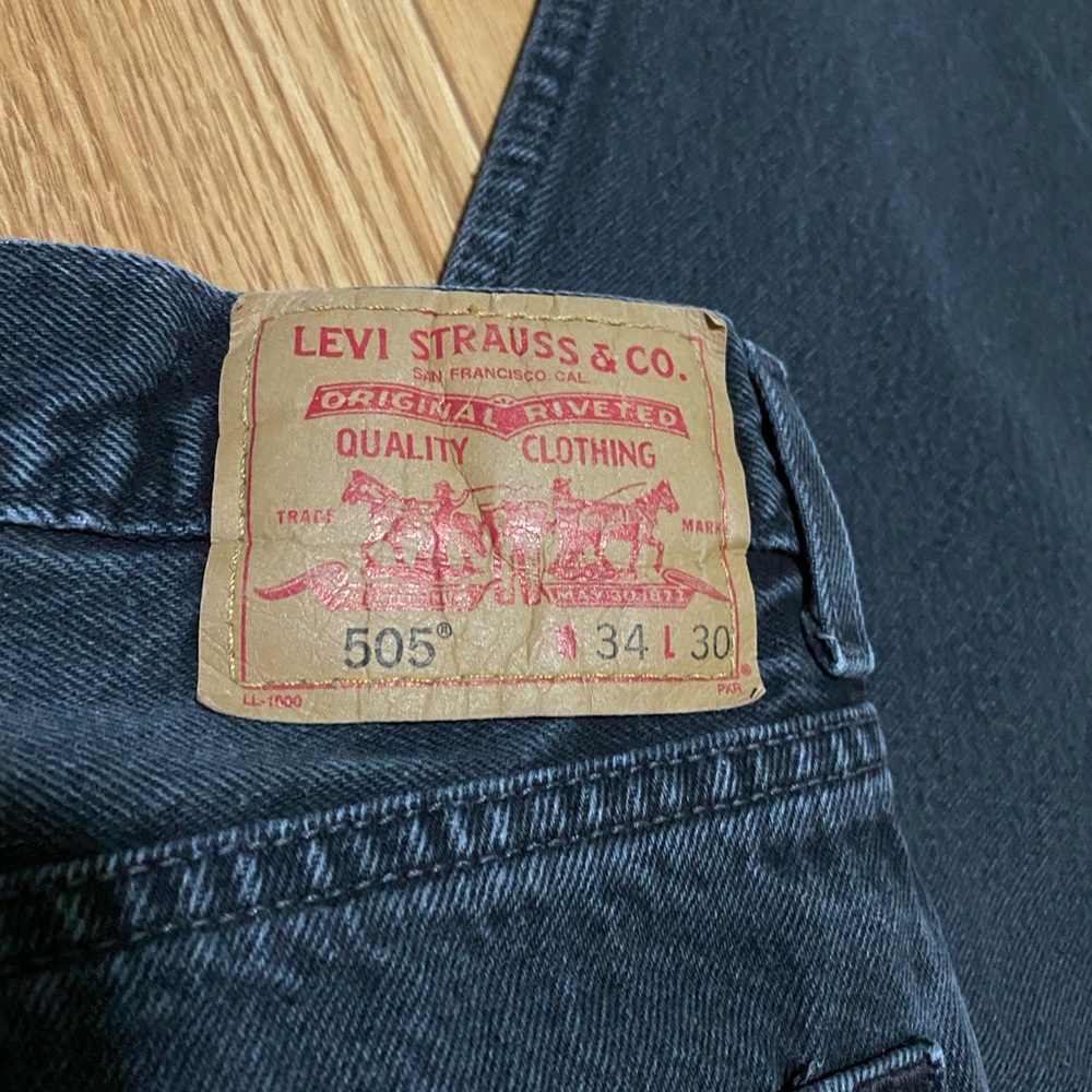Levi’s Men’s Faded Black 505 Jeans
